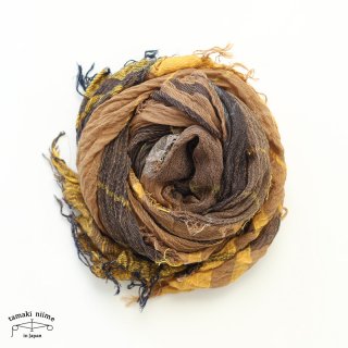 tamaki niime（タマキ ニイメ）玉木新雌 roots shawl cotton big RSB24 / ルーツショール コットン 100% ビッグ