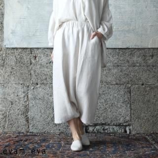 evam eva(エヴァム エヴァ) vie 【2022ss新作】ライジングリネン サルエルパンツ / raising linen sarrouel pants ecru(11) V221T911