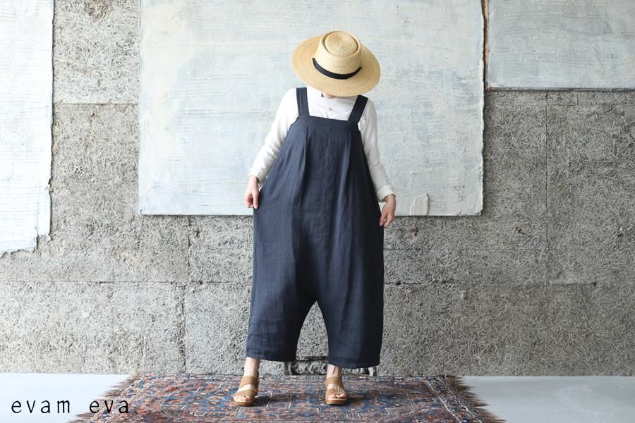 evam eva(エヴァム エヴァ) 【2022ss新作】リネンサロペット / linen 