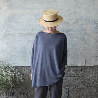 evam eva(エヴァム エヴァ) 【2022ss新作】リネンワイドプルオーバー / linen wide pullover dove gray(84) E221K095