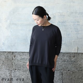 evam eva(エヴァム エヴァ)  ハイツイスト コットンチュニック / high twist cotton tunic sumi(98) E221K140