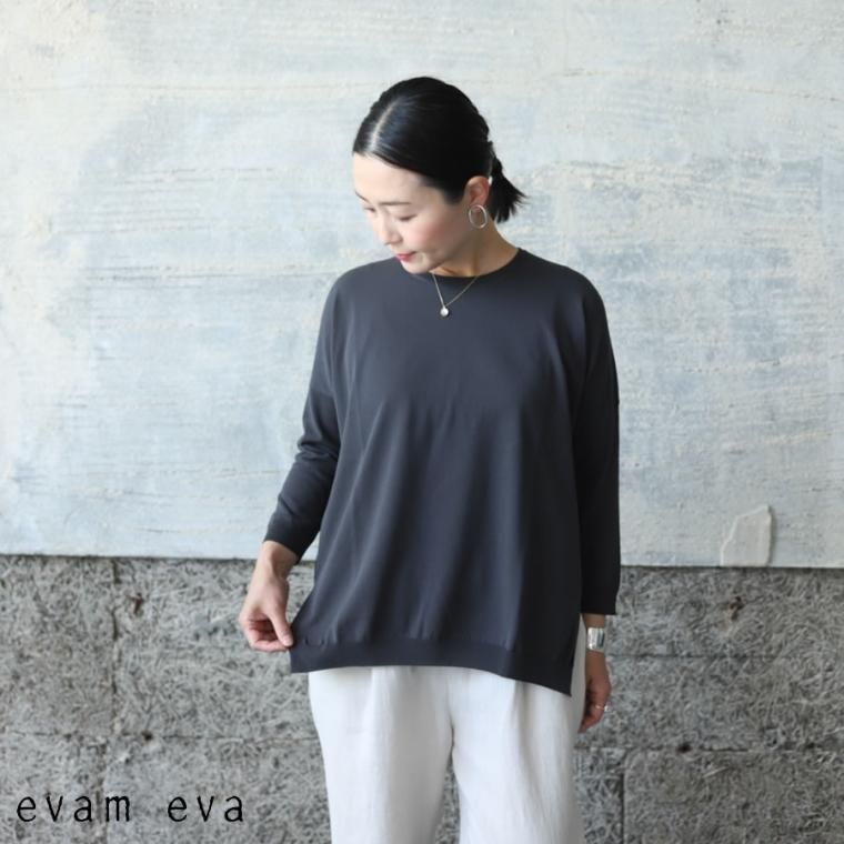 evam eva - evam eva リネン バンドカラー チュニック E211T013