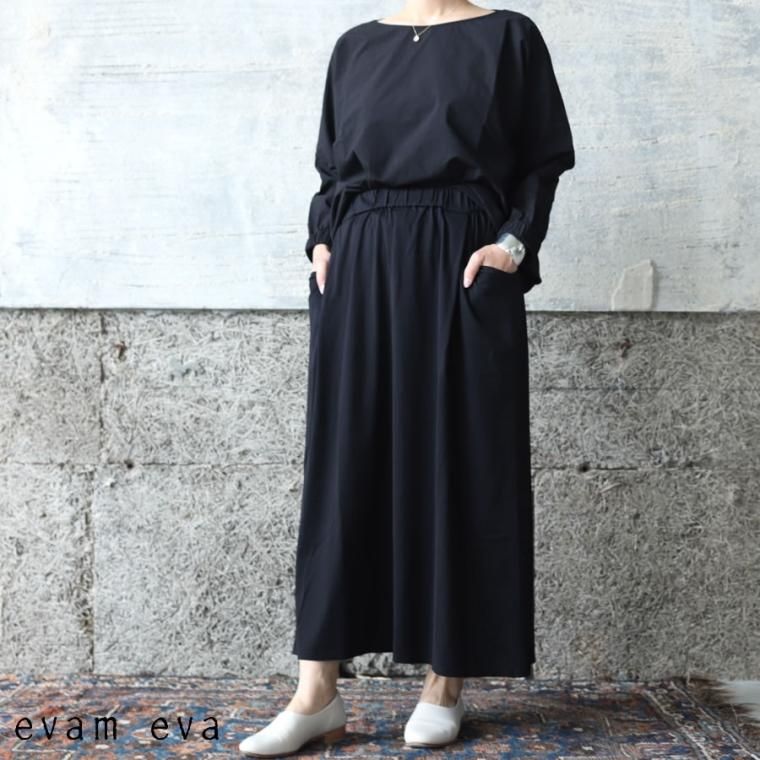 evam eva｜cotton cut&sew boat neck pullover｜ladies',tops