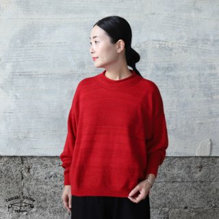 tamaki niime(タマキ ニイメ) 玉木新雌 only one PO knit グリ 05 / レッド系 ポニットウール90% コットン10%