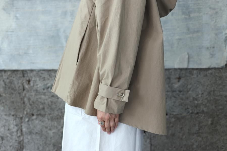 evam eva(エヴァム エヴァ) 【2022aw新作】コットン フード付き ショートコート / cotton hooded short coat  sand(19) E223T069 - lizm