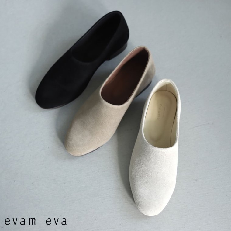 evam eva(エヴァム エヴァ) ヌバック レザースリッポン / nubuck leather slip-on 全3色 E223Z072 -  lizm