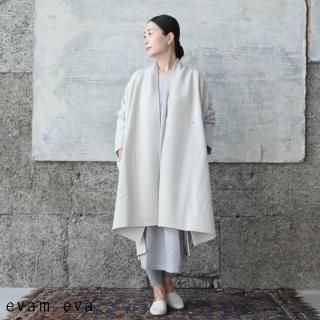 evam eva( ) 2022awۥץ쥹 ֥ / press wool robe coat ivory(05) E223K102