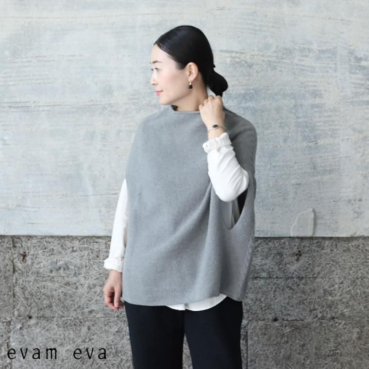evam eva(エヴァム エヴァ) 【2022aw新作】リニュー ウール ポンチョ