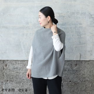 evam eva( ) 2022awۥ˥塼  ݥ / renew-wool poncho gray(80) E223K108