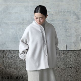 evam eva(エヴァム エヴァ) ウールパディング ショートコート / wool padding short coat phantom gray(81) E223T179