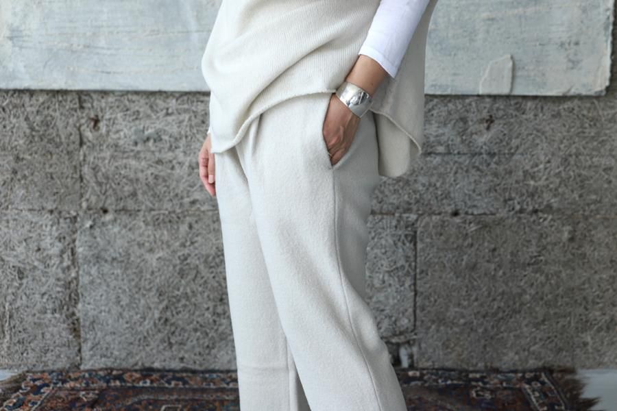 evam eva エヴァムエヴァ プレスウールパンツ press wool pants E223K103