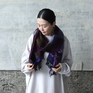 tamaki niime（タマキ ニイメ）玉木新雌 JQ shawl MIDDLE 01 / ジャガードショール ウール70％ コットン30％ ミドルサイズ