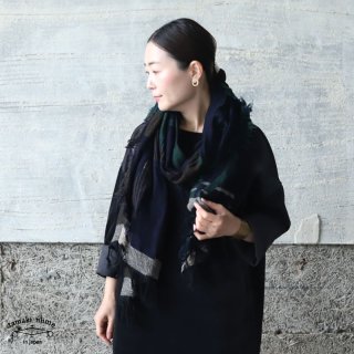 tamaki niime（タマキ ニイメ）玉木新雌 JQ shawl MIDDLE 04 / ジャガードショール ウール70％ コットン30％ ミドルサイズ