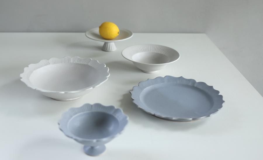 紬器 コンポート L 陶器 一点物 音喜多美歩 ① 紬器 コンポート L 陶器