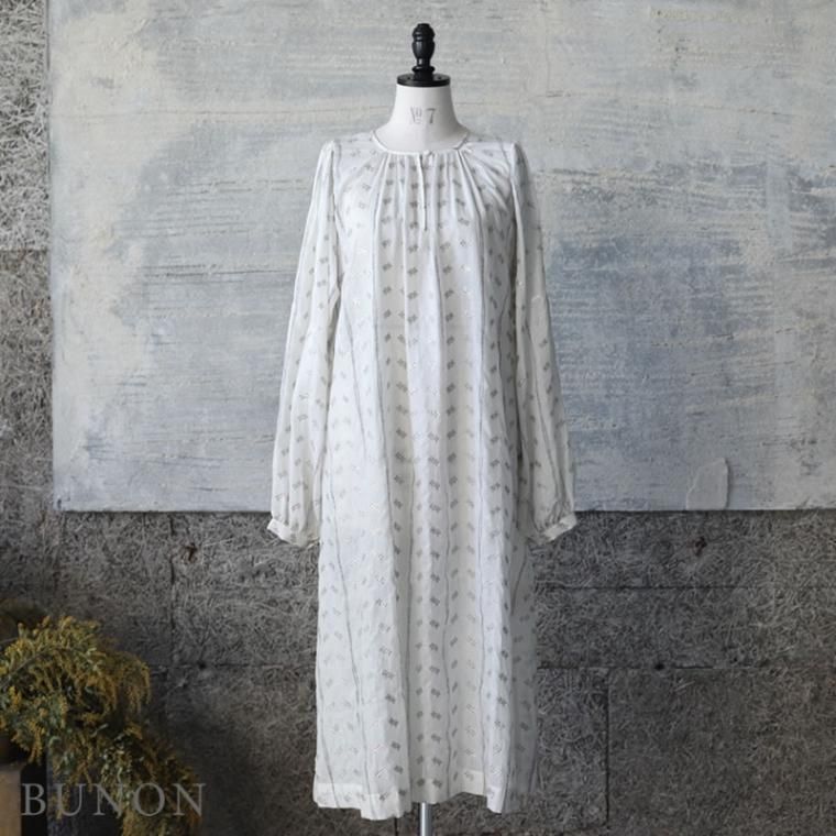 BUNON ブノン EmbroideryFrillDress ロングワンピース