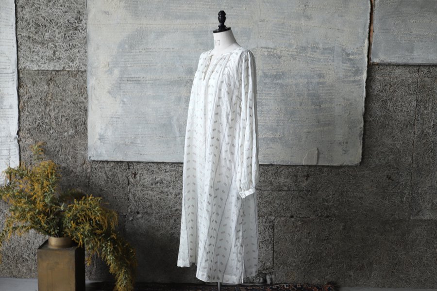 BUNON(ブノン)【2022SS新作】Embroidery Dress White / エンブロイ 