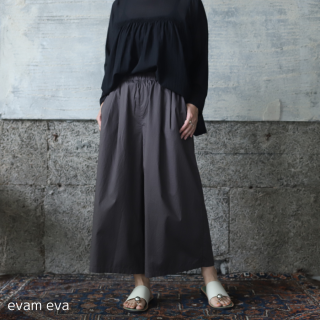 evam eva(エヴァム エヴァ) ワイド パンツ / wide pants stone gray(86) E231T031