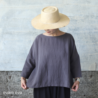 evam eva( ) åȥ ͥ ץ륪С / cotton linen pullover mauve gray(83) E231T153