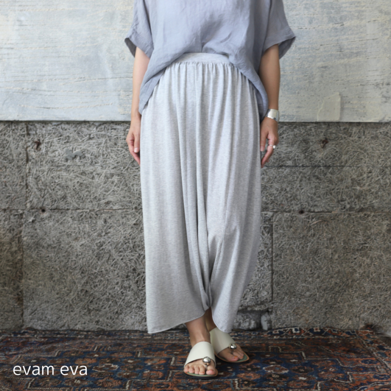 evam eva(エヴァム エヴァ) ハイツイスト コットン サルエル パンツ