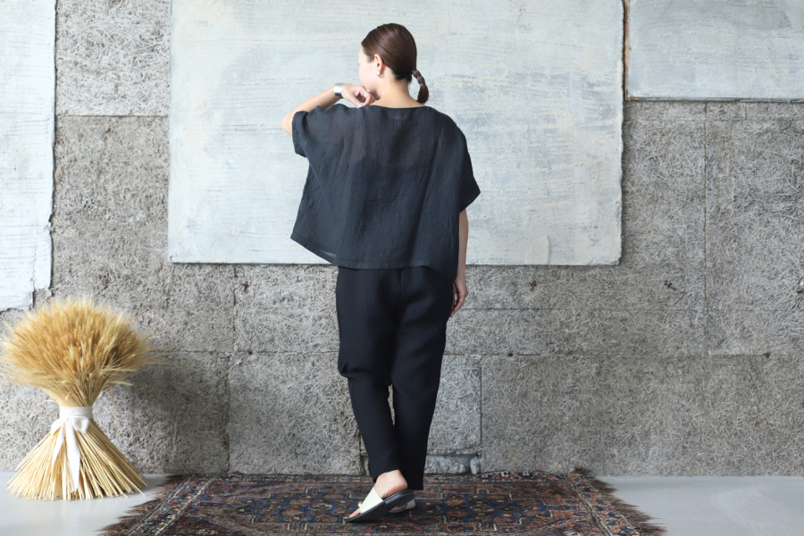 evam eva 2019SS Wide Tuck Pants リネンコットン