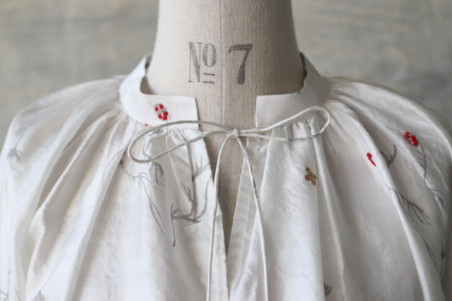 冬ギフト  BUNON(ブノン)Ribbon lizm - BN2511 リボンブラウス Blouse/ トップス