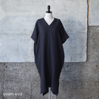 evam eva( )  / linen silk poncho north sea (69) E251T127