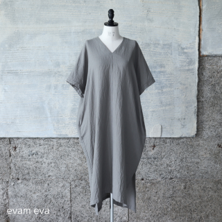 evam eva( )  / linen silk poncho moss gray (87) E251T127