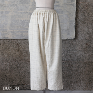 BUNON(֥Υ) Khadi wool & Zari Kantha cocoon pants / ѥ BN2489