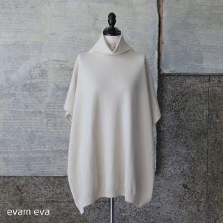 evam eva( )  / wool poncho ivory (05) E253K077