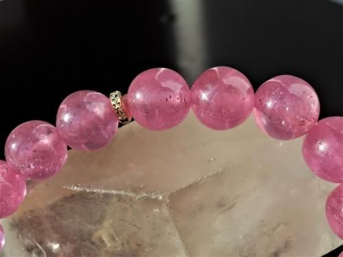 透明度抜群♪】ピンクサファイア /pink sapphire 8.0mmブレスレット 透明度抜群♪】ピンクサファイア /pink sapphire 8.0mmブレスレット