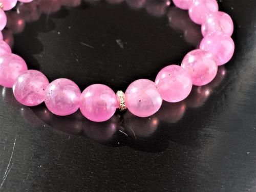 透明度抜群♪】ピンクサファイア /pink sapphire 8.0mmブレスレット 透明度抜群♪】ピンクサファイア /pink sapphire 8.0mmブレスレット