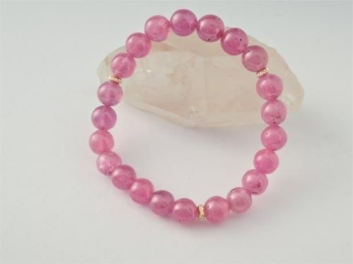 透明度抜群♪】ピンクサファイア /pink sapphire 8.0mmブレスレット 透明度抜群♪】ピンクサファイア /pink sapphire 8.0mmブレスレット