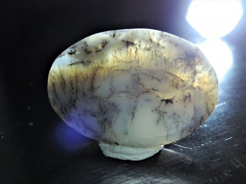 黒い森のような...】 デンドリティックアゲート ルース Dendritic agate