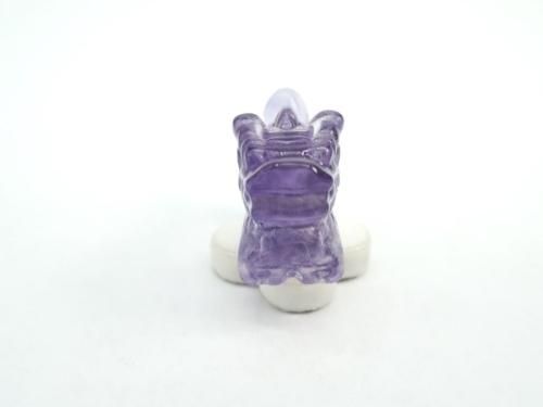 キュートな】フローライト龍 台付