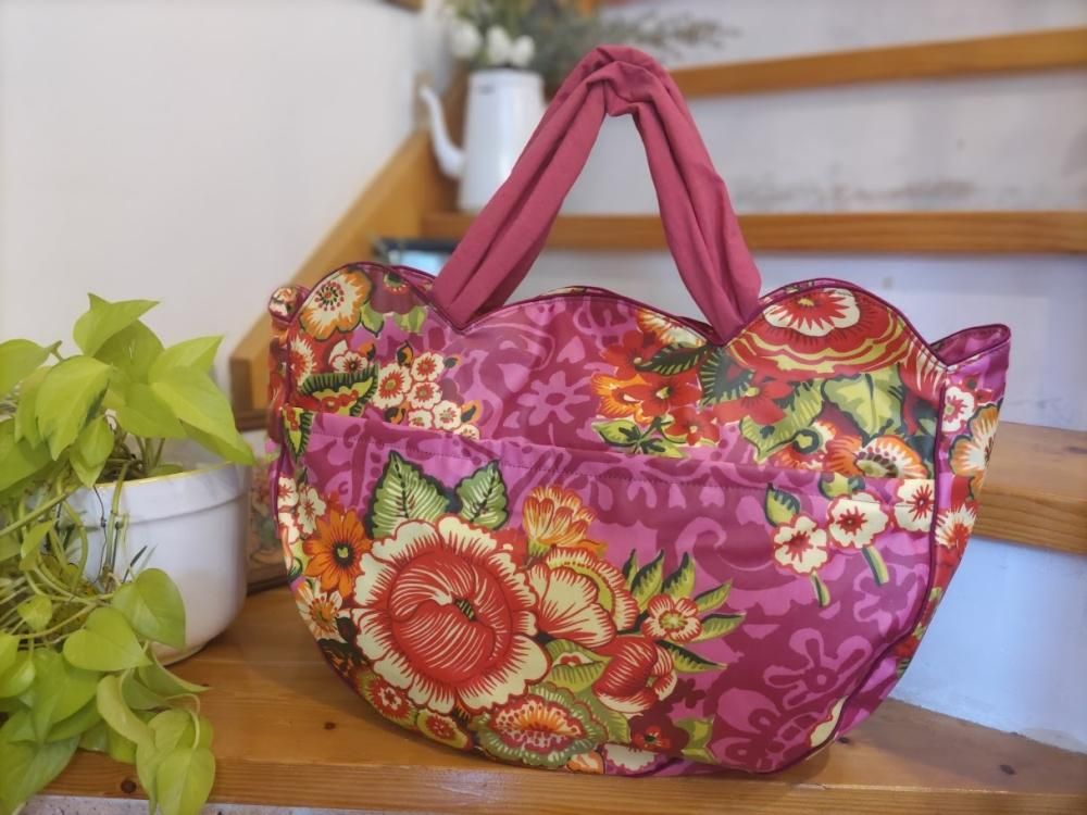 JoliFleur la Toile》ジョリーフルールボストンバッグ/ネイビー