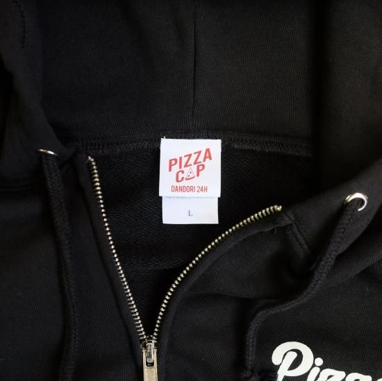 PIZZA CAP ジップアップパーカー【BLACK】