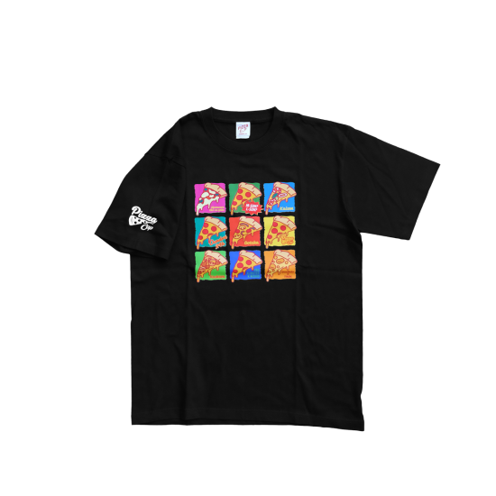 PIZZA CAP PIZZAビッグシルエットTシャツ【BLACK】