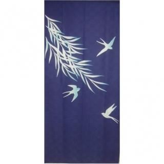 和風のれんタペストリー【紫陽花】（W850xH1800mm）ロング丈 - 店舗