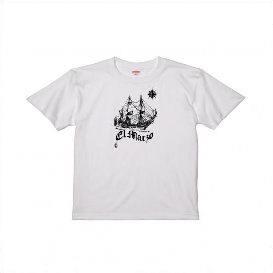 ｔシャツ メンズ 半袖 プリント 【海賊船】 色：ホワイト - 店舗のれん  日除け幕のオーダー製作｜オリジナルのぼり旗の製作｜和雑貨等販売｜横浜のれん物語