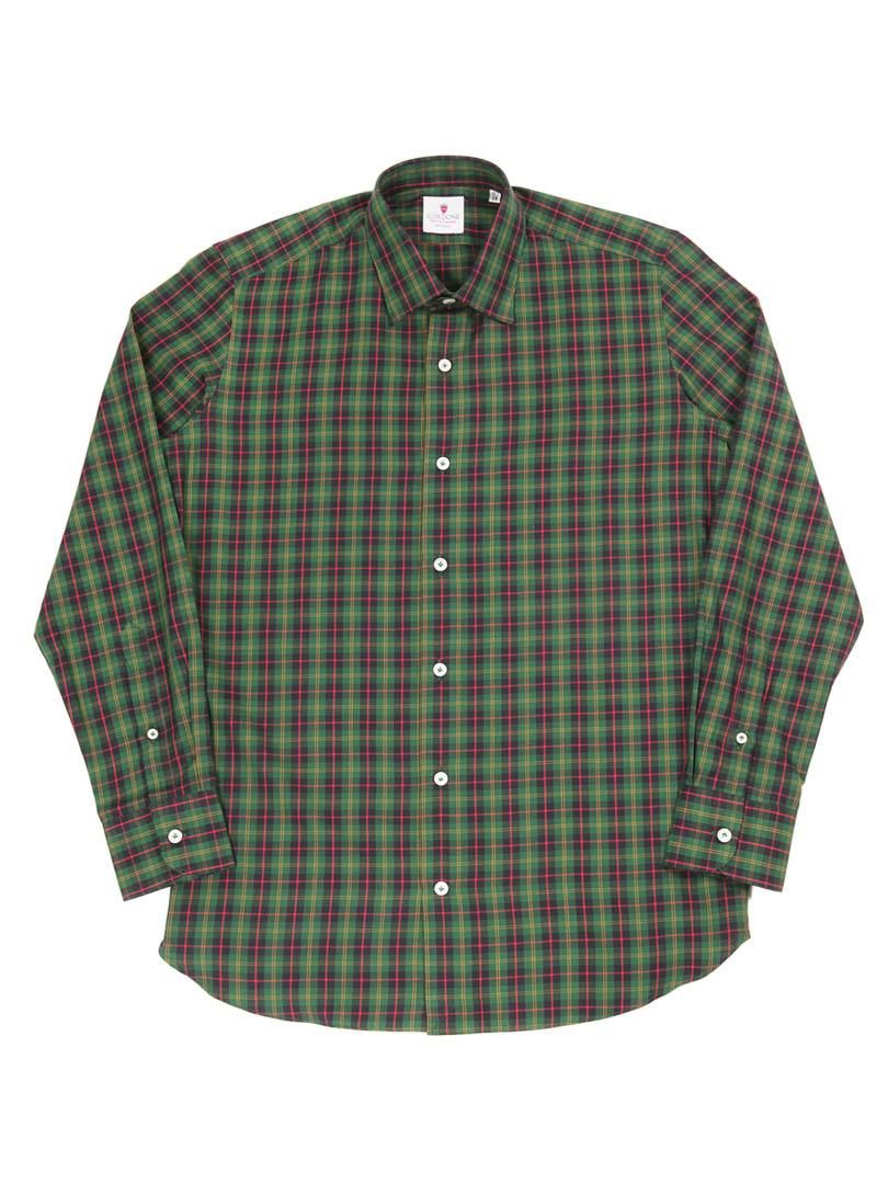 【Cordone 1956】<br>タータンチェックレギュラーカラーシャツ