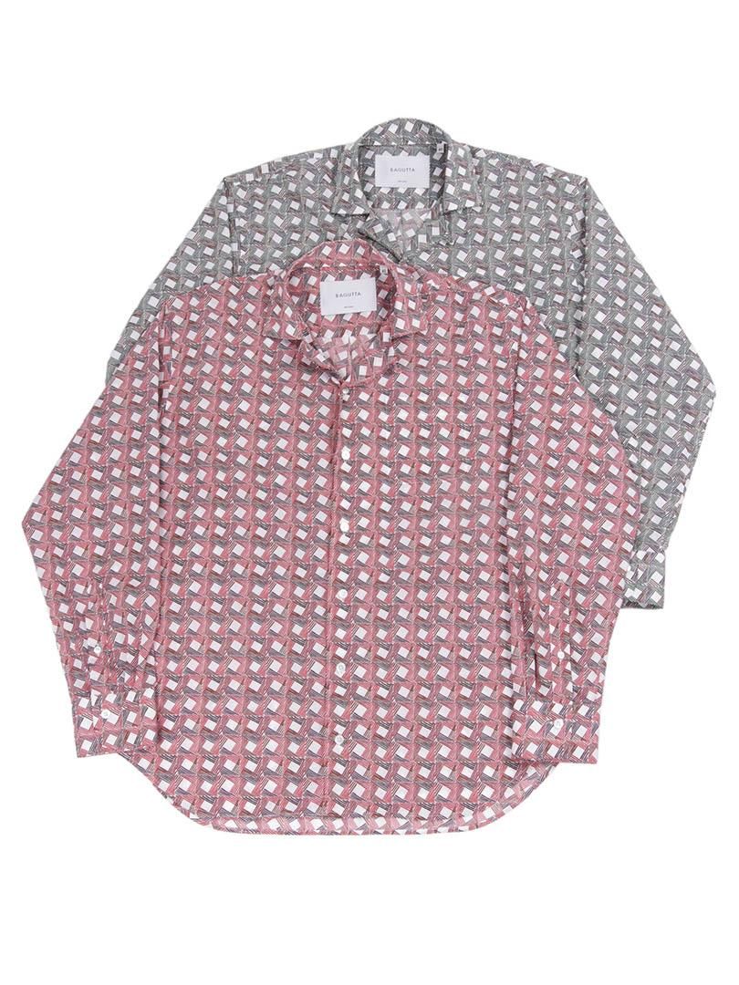 【BAGUTTA】<br>GELA ジオメトリックシャツ