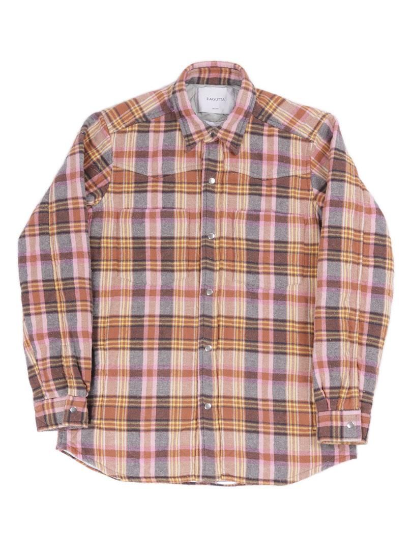 【BAGUTTA】<br>WICKER キルティングチェックシャツ