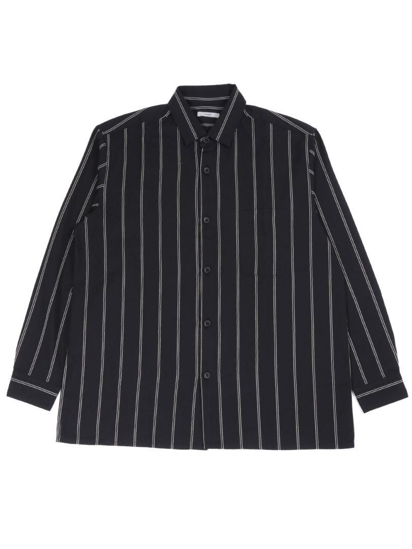 【moncao】<br>コットンシルクストライプシャツ