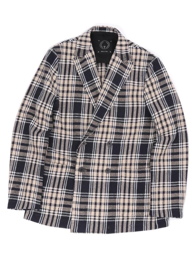 ☆美品☆TJACKET TONELLO ツイード チェック テーラードジャケット