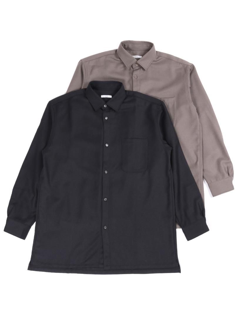 【moncao】<br>ウールカシミアサージオーバーシャツ
