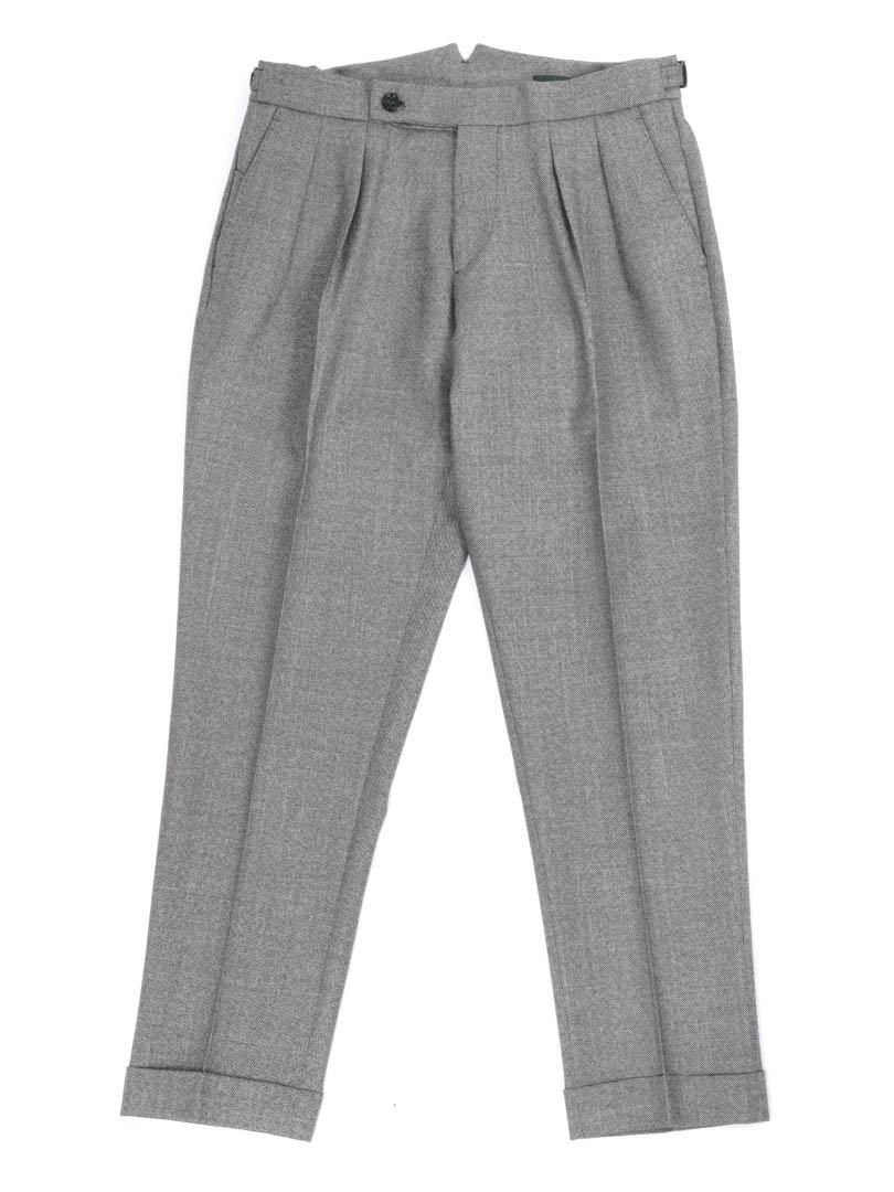 【美品】ベルウィッチ　SALUTE　1p　シャークスキン　グレー　春秋冬　46 BERWICH（ベルウィッチ）SALUTEサルーテ ウールシャークスキン1