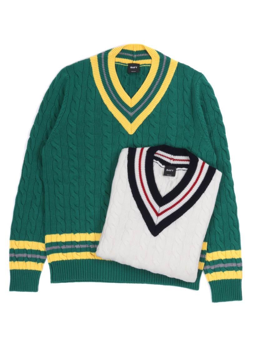 BAFY チルデンニット　イタリア製　46 BAFY【バフィー】チルデンニットをご紹介致します