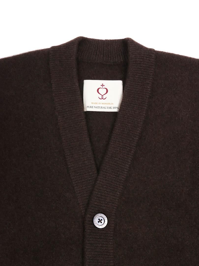 MONGOLIAN YAK 100% MILANO RIB CARDIGAN SSL36-032｜SIDE SLOPE
