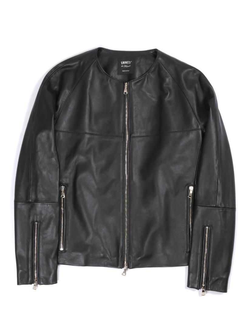 レザーノーカラーライダースジャケット FELIX NAPPA CERATA レザーノーカラーライダースジャケット FELIX NAPPA CERATA