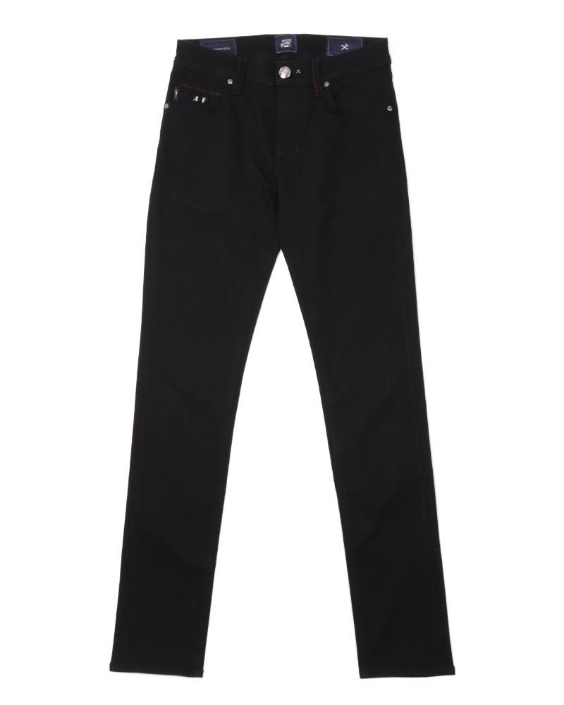 【tramarossa】<br>スキニーブラックデニムパンツ LEONARD ZIP SS 1MOON